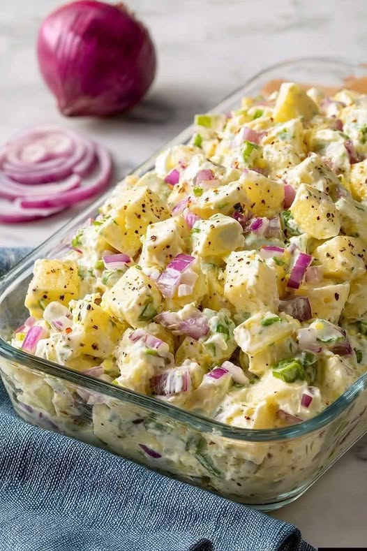 Creamy Red Onion Potato Salad