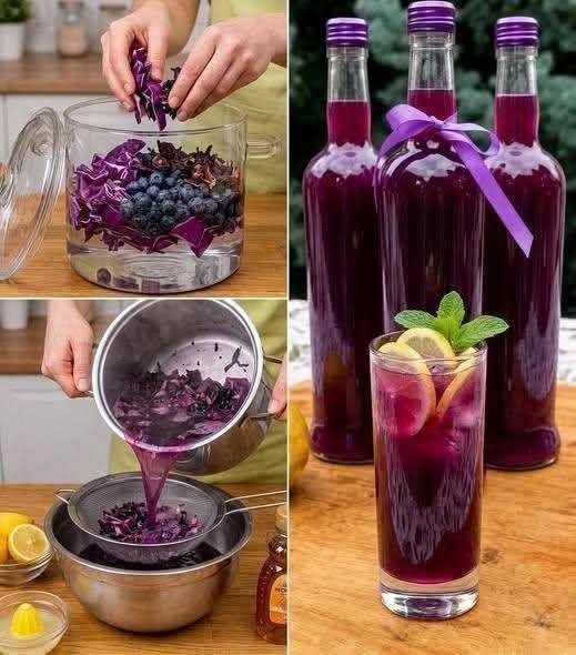 Blueberry Purple Cabbage Lemon Refresher